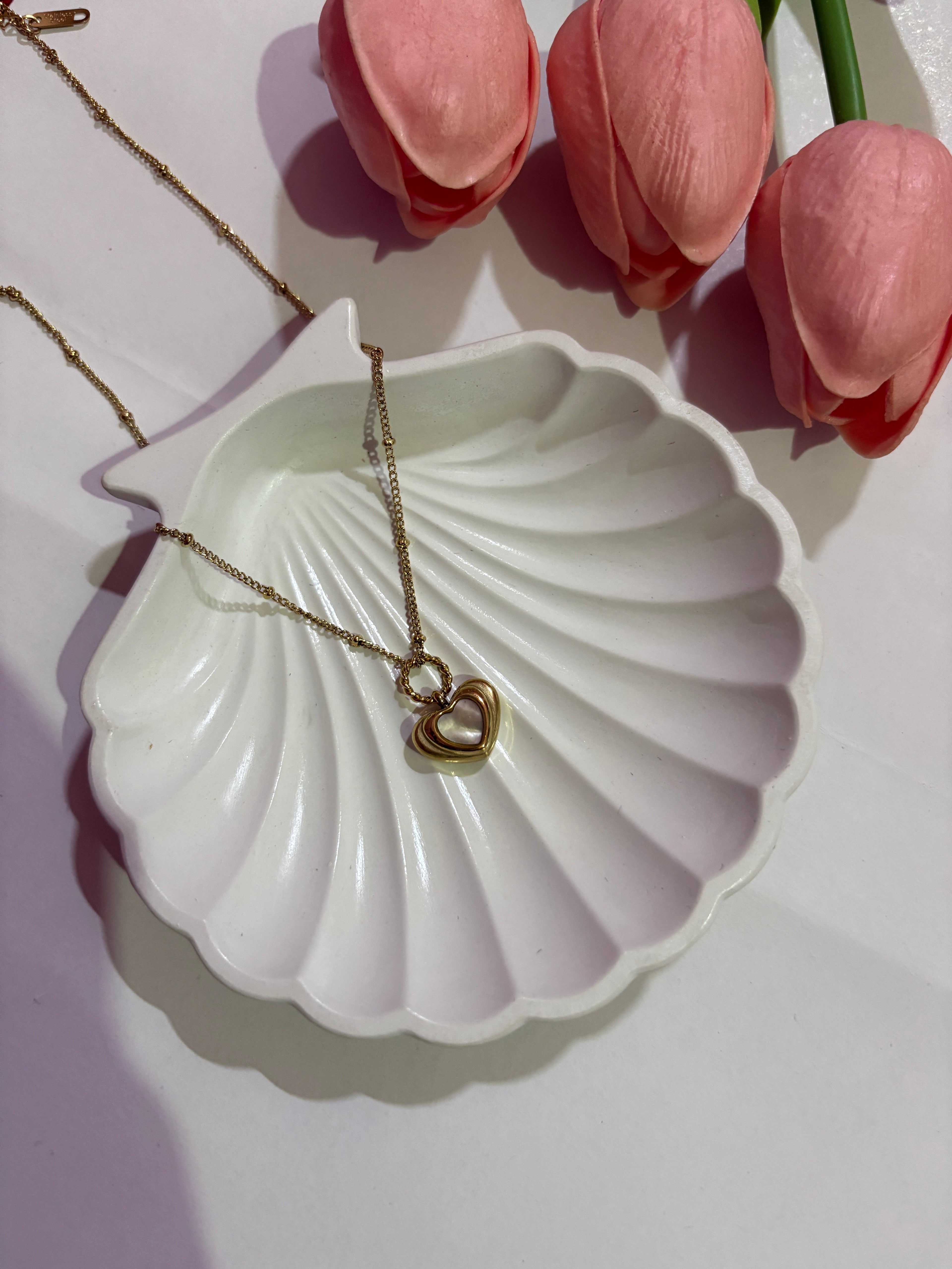 Anti Tarnish Crystal Heart Necklace