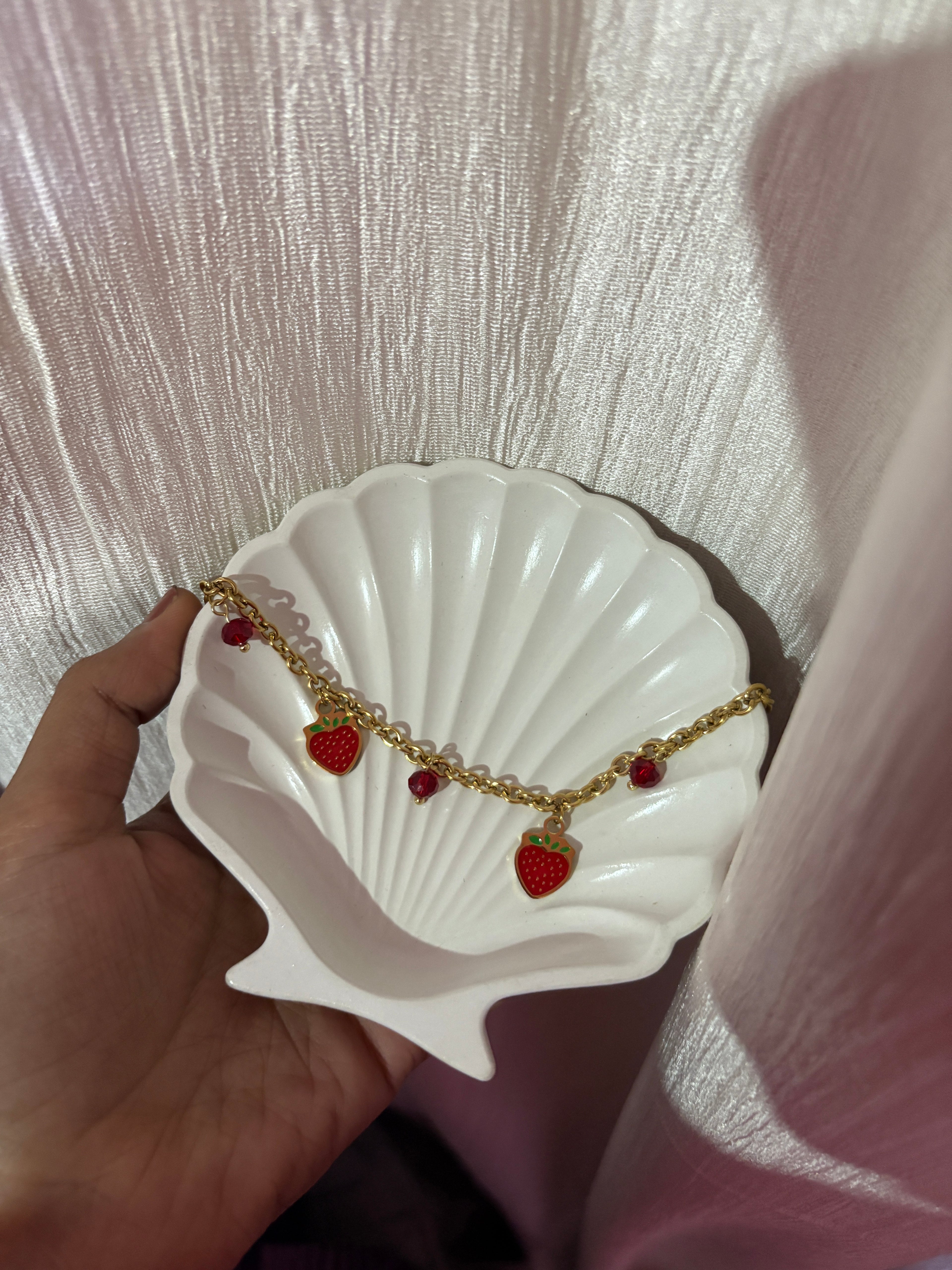 Anti Tarnish Strawberry bracelet
