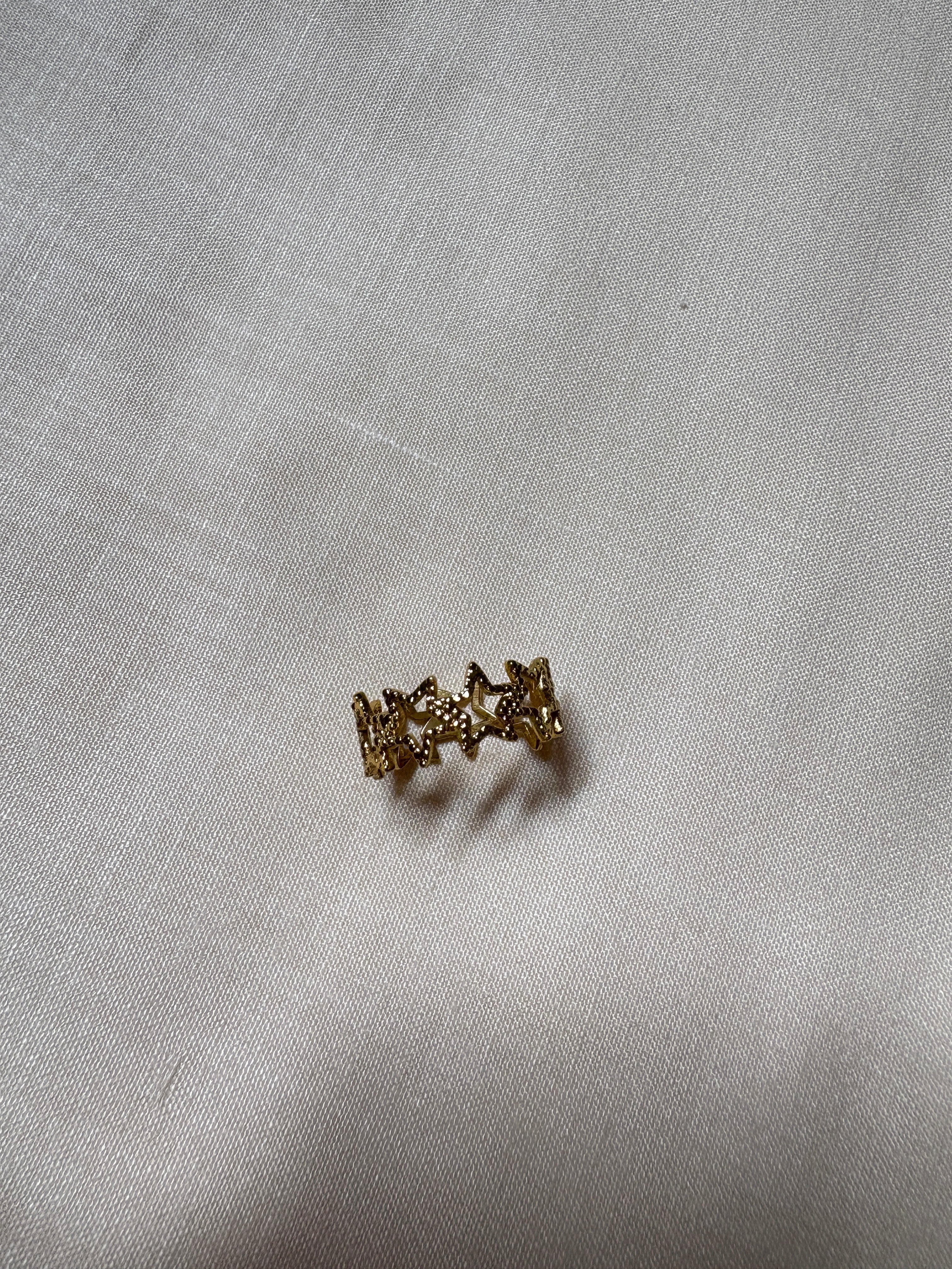 Anti Tarnish Star Adjustable Ring