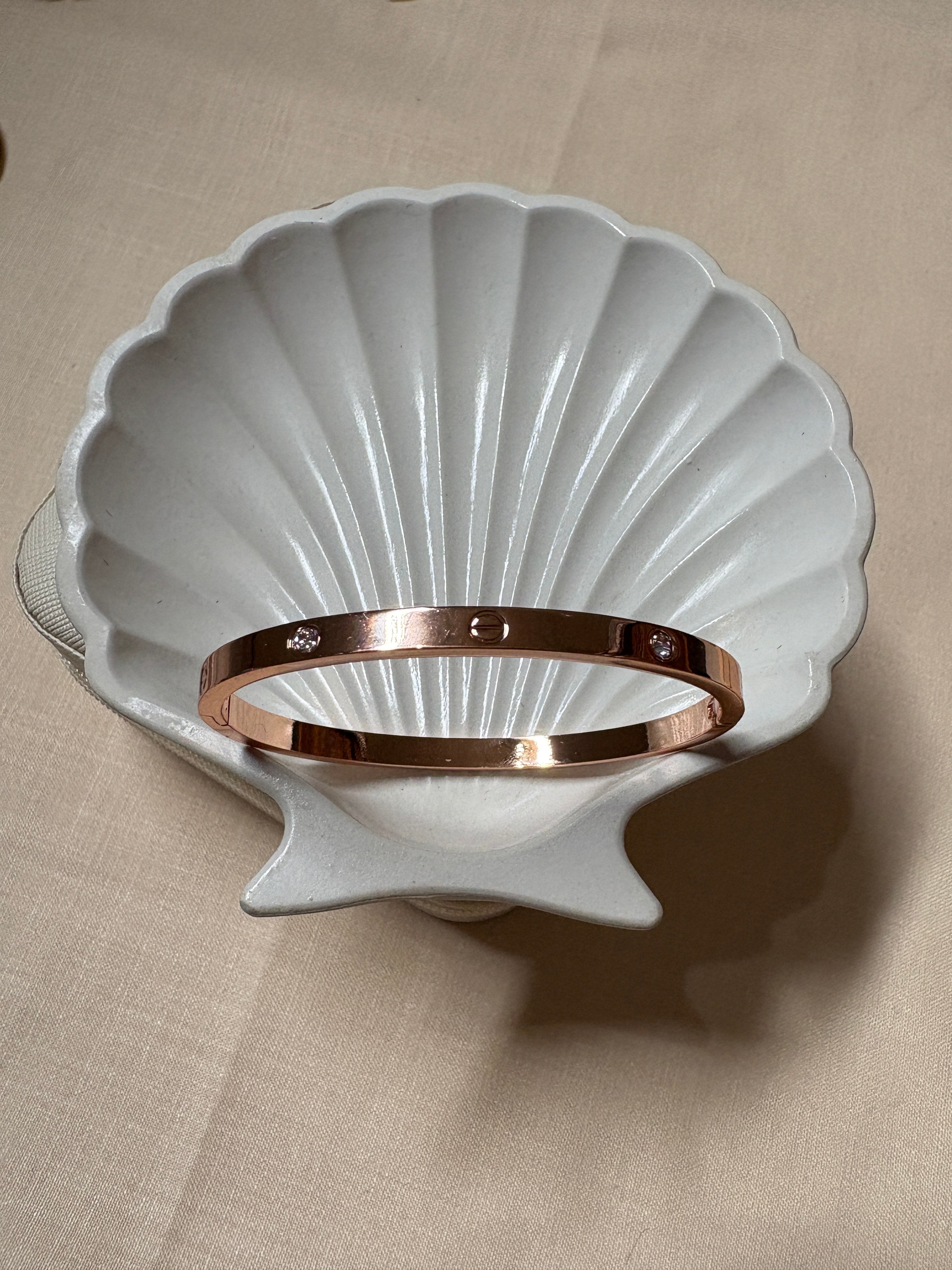 Anti Tarnish Cartier Bracelet for thin wrist (Rose Gold)