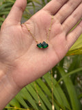 Green Stone Heart Necklace