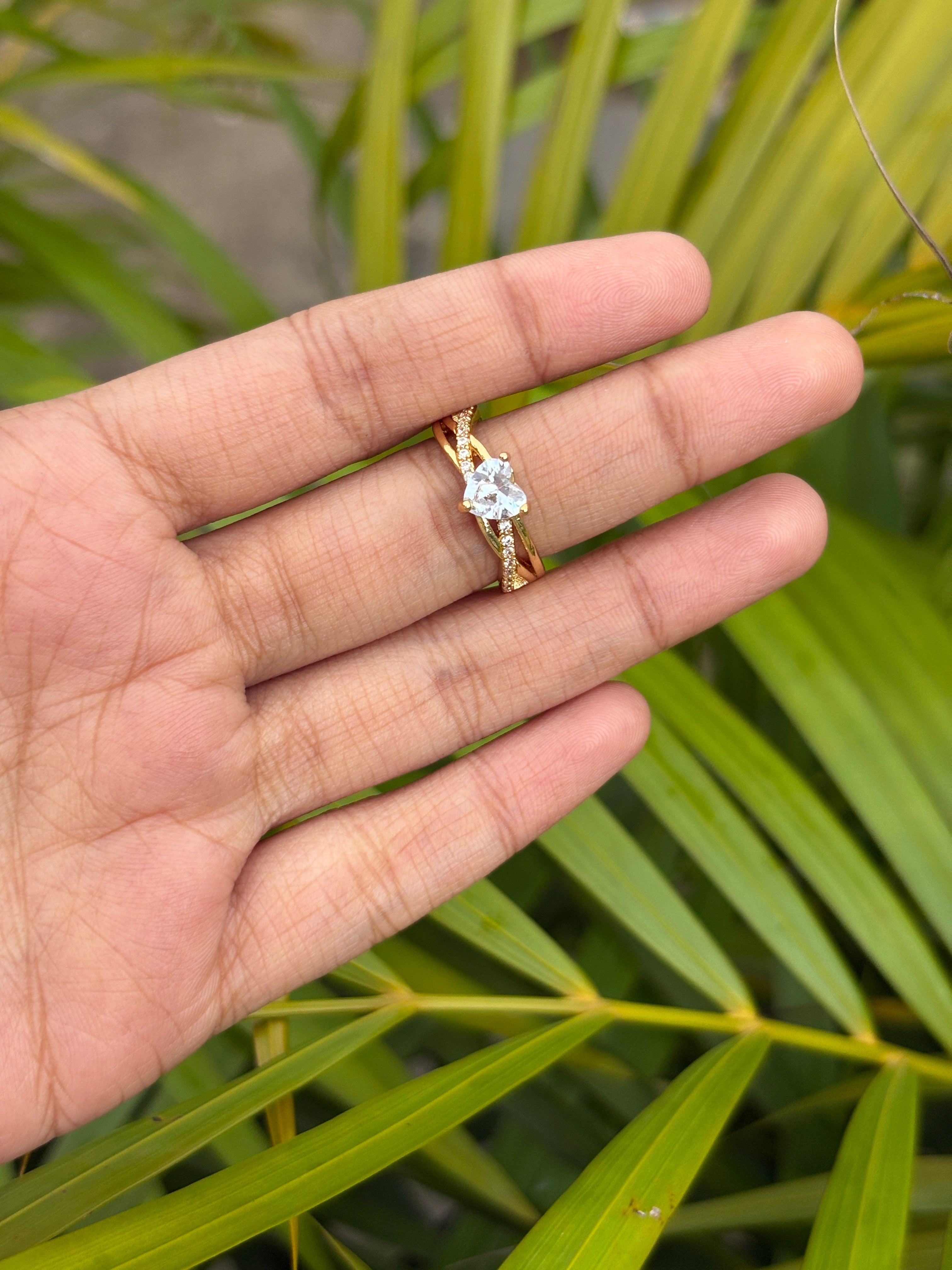 Anti Tarnish Beautiful Heart ring