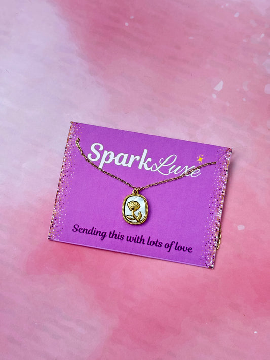 Anti tarnish Rose pendant