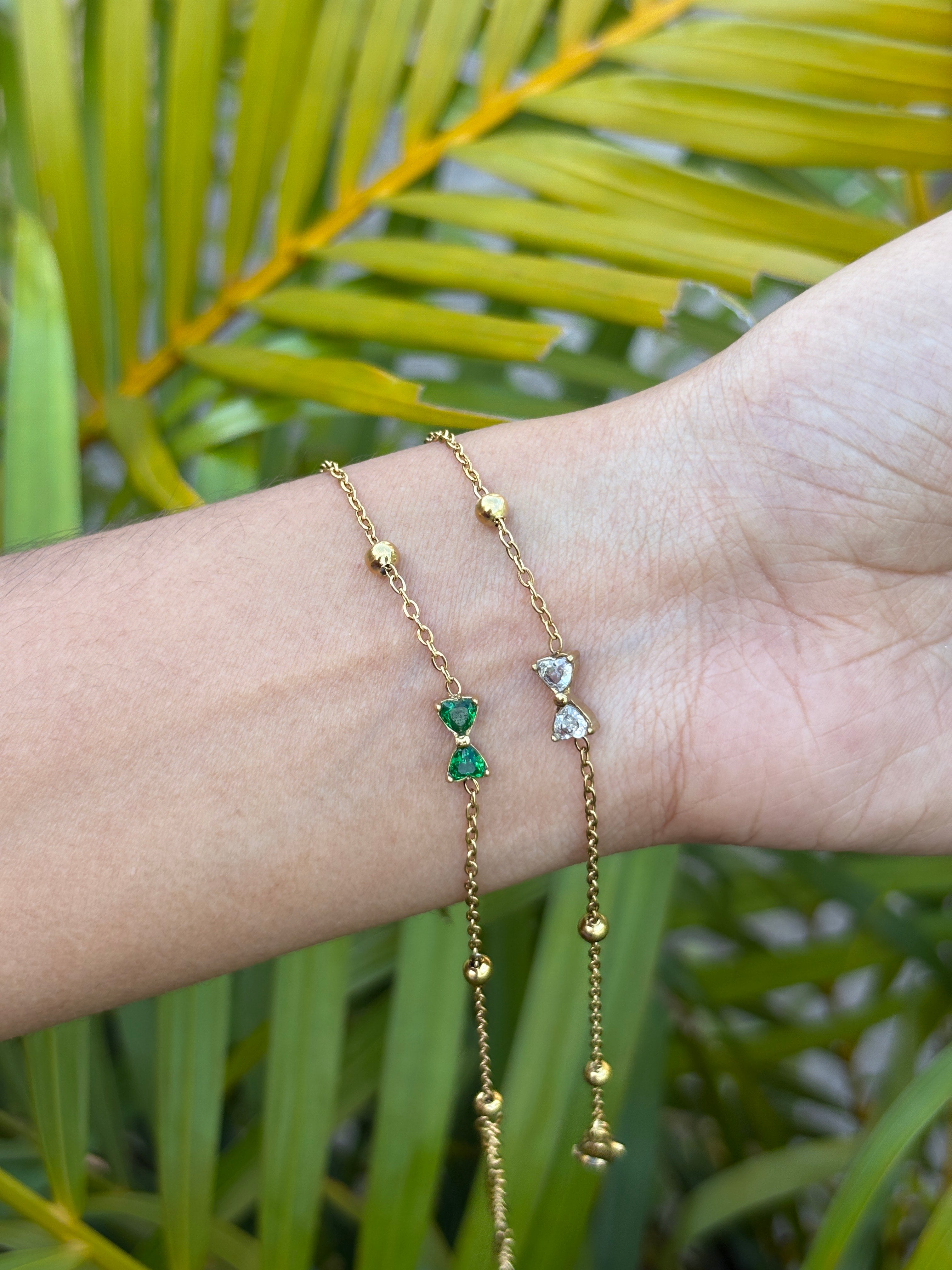 Anti Tarnish Bow chain Bracelet