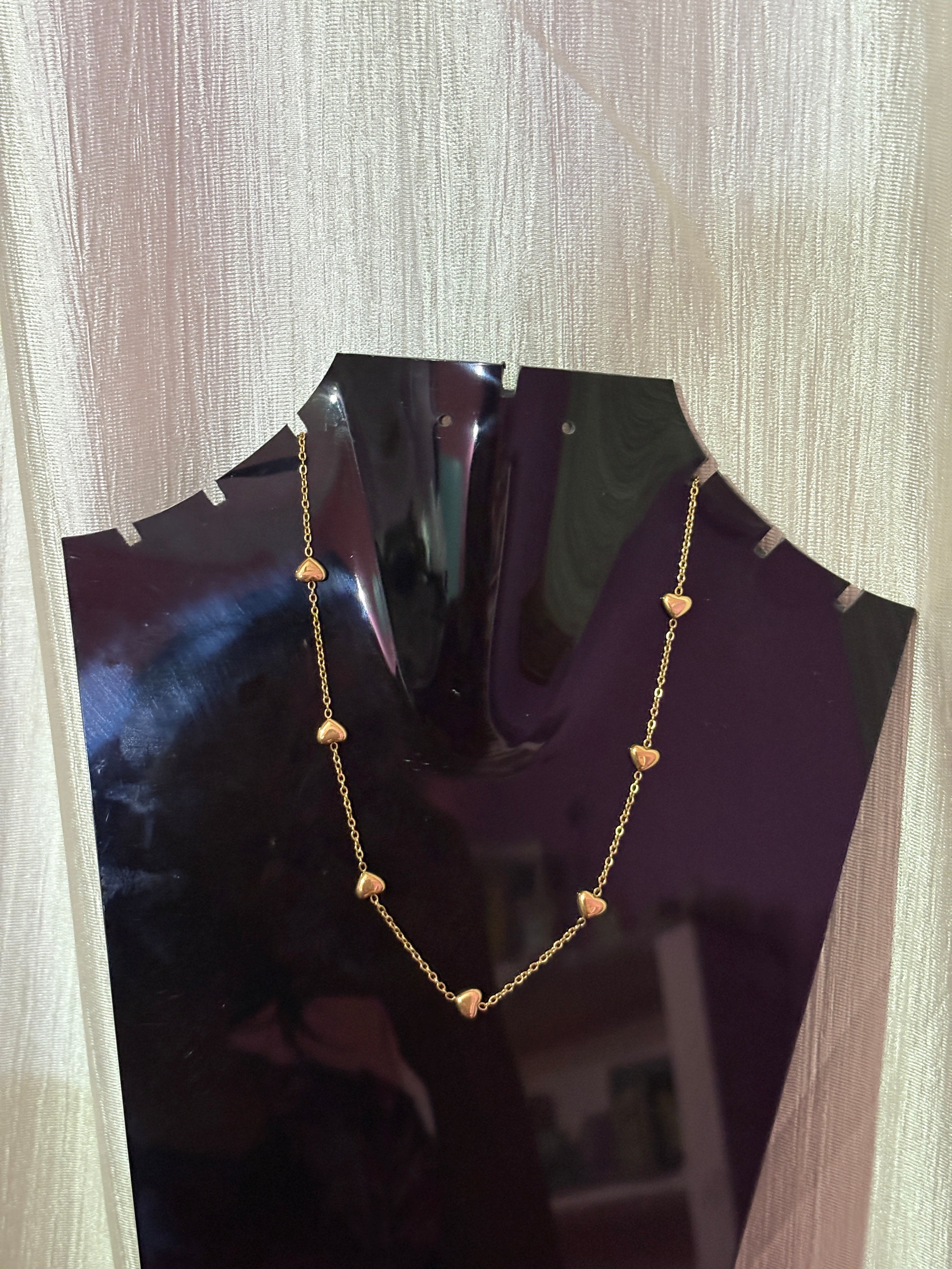 Anti Tarnish Multi Heart necklace