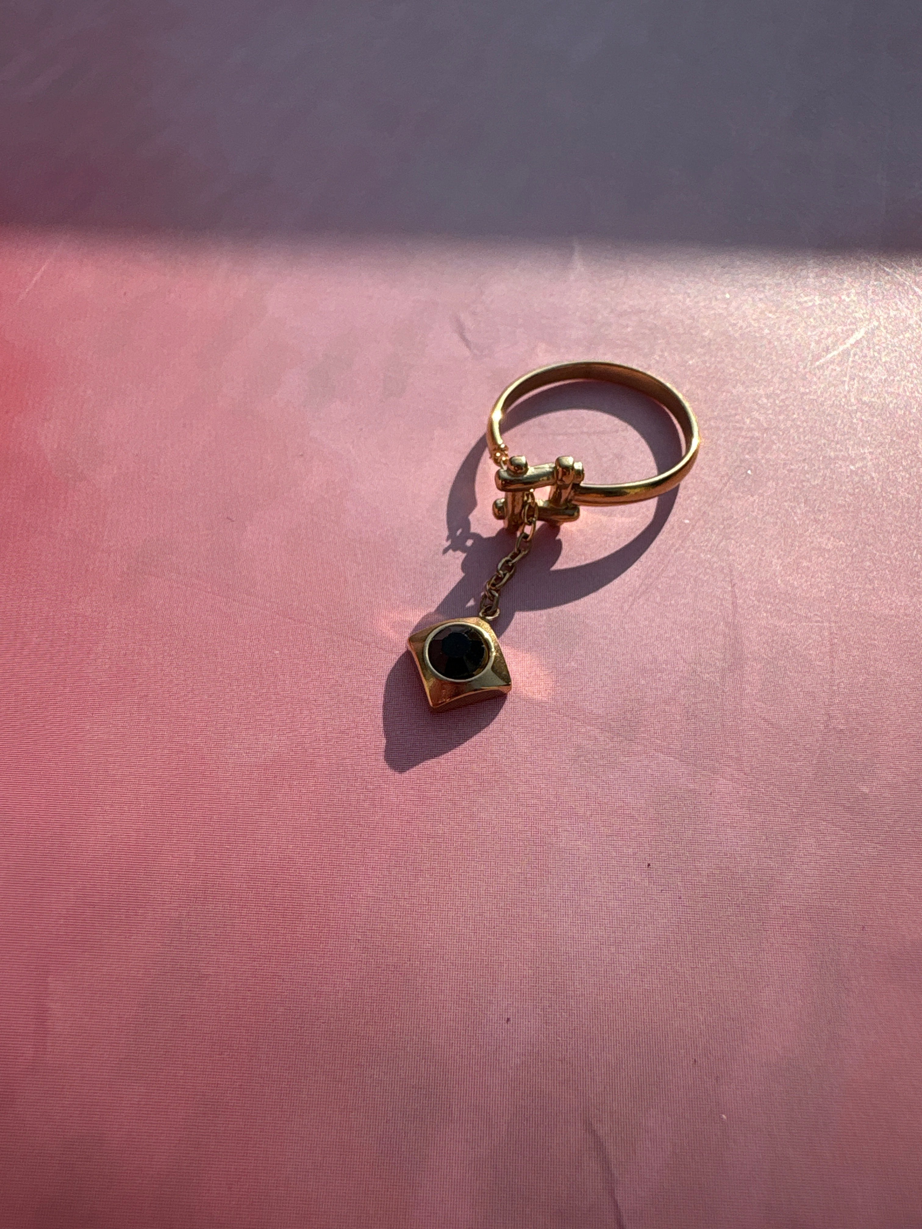 Anti Tarnish Adjustable charm ring