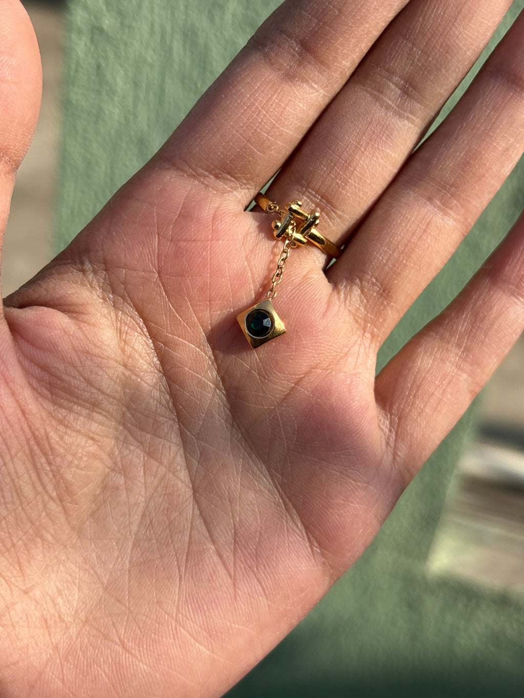 Anti Tarnish Adjustable charm ring